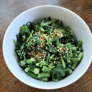 579335の作ってみた!投稿(春菊の塩昆布マヨ和え)