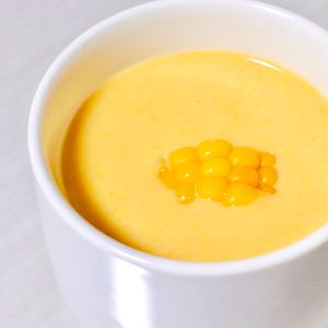 まゆの作ってみた!投稿(とうもろこしの冷製ポタージュ【火を使わず完成！】)