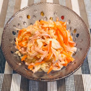 puricoの作ってみた!投稿(塩麹で旨味UP♡ハム入りコールスローサラダ)
