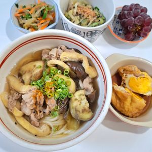 えびちゃんの作ってみた!投稿(パパッと簡単お昼ご飯に♪【豚ナスお揚げつけそうめん】)