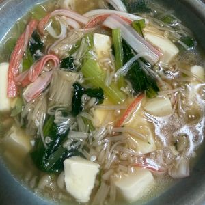 ゆっこの作ってみた!投稿(ワンパンで栄養満点◎【小松菜と豆腐とえのきの中華風あんかけ】)