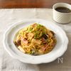きのこたっぷり!バター醤油風味のペペロンチーノ