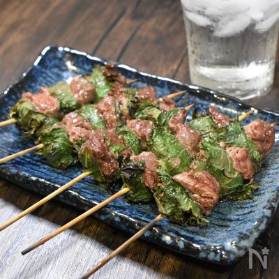 爽やかで食べやすい♪ハラミの紫蘇巻き