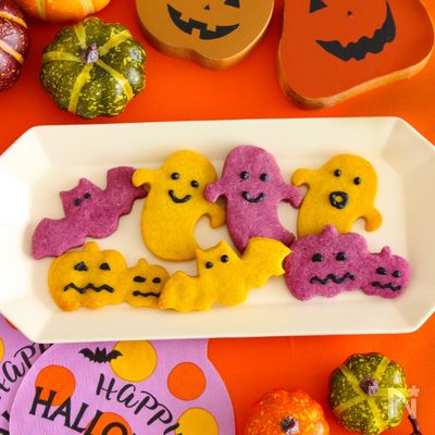 【簡単おやつ】乳製品・卵不使用!ハロウィンクッキー
