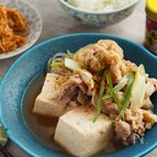 レンジ・豚こま肉使用！味しみ肉豆腐【節約・作り置き】