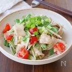 箸が止まらない！【絶品ぶたしゃぶサラダ】叩き山芋が決め手✨
