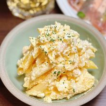 【えびたま濃厚パスタサラダ】海老と卵の黄金コンビのごちそう♪