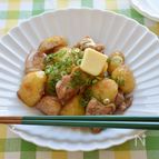 バターの香りがそそる！じゃがいもと鶏肉の照り焼き