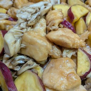 栗サブレの作ってみた!投稿(鶏むね肉とホクホクさつま芋の甘酢炒め【むね肉1枚大満足】)