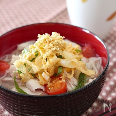 身体じんわり温まる鶏にゅうめん