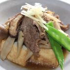 厚揚げで作った、キノコいっぱい肉豆腐