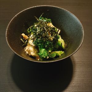りんの作ってみた!投稿(ブロッコリーと崩し豆腐の《にんにく♡ごまだれサラダ》)