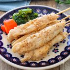鶏ささみの串焼き♩にんにく味噌味！材料1つレンジですぐできる