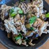 大庭の作ってみた!投稿(【秋なすと豚バラのオイポン炒め】10分でパパっと簡単秋おかず)