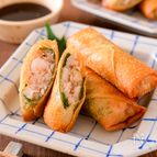 【えびとれんこんの春巻き】味付け簡単！いろんな食感が美味しい