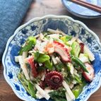 【たことネバトロ野菜のおかかめんつゆ和え】とろっと旨い！