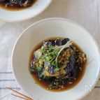 揚げ茄子の薬味醤油和え。