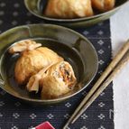 根菜つくねの巾着煮