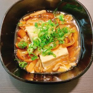 りんの作ってみた!投稿(肌寒い日に♪きのこあんかけ崩し豆腐)