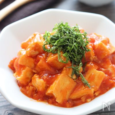 【絹揚げのチリソース】5分でお手軽にできて大満足♪