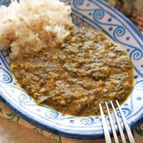 塩ヨーグルトでほうれん草のインドカレー