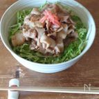 サラダ生姜焼き丼