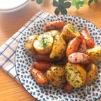 シンプルが好き♡新じゃがとソーセージののり塩炒め