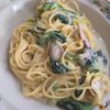 まあむの作ってみた!投稿(ほうれん草とベーコンの濃厚クリームパスタ)