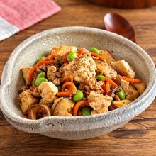 やさしい味わい♪ごはんにも合う【鶏ひき肉のいり豆腐】