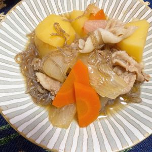 綾鷹ルイの作ってみた!投稿(みんな大好き定番和食☆豚こま肉で節約♪『味染み♡豚じゃが』)