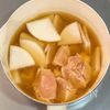 【じゅわっとお餅とろける幸せの味】鶏肉と大根の柚子だしスープの工程2