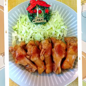 チョロリスの作ってみた!投稿(フライパンで♪照りツヤ♡『手羽元のローストチキン』)