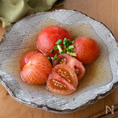 漬けるだけ！じゅわっとおいしい！準備5分の「白だしトマト」