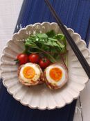 半熟玉子で肉巻き玉子＊とろ〜り美味