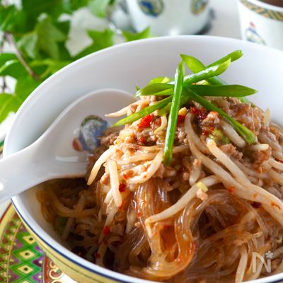 【レンジで簡単】もやしでカサ増し＊豚ひき肉ともやしの麻婆春雨