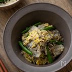 白菜とインゲンの塩麴黒すりごま和え