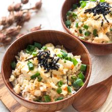ふわふわヘルシーご飯♪お豆腐の韓国風お茶漬け