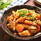 マジ旨！柔らか鶏むね肉deゴボウと人参のごまだく照り炒め