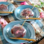 ラップで作る！桜とあんこの茶巾寒天ゼリー♪