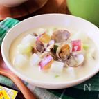 冬野菜たっぷり！和風クリームチーズチャウダー