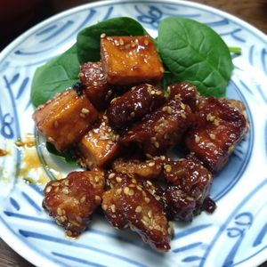 ぷりまめの作ってみた!投稿(【包丁不要!カリカリ豚こまの甘酢ごま和え】子供爆食♡︎)