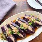 【なすの豚バラ挟み蒸し】レンジで簡単！