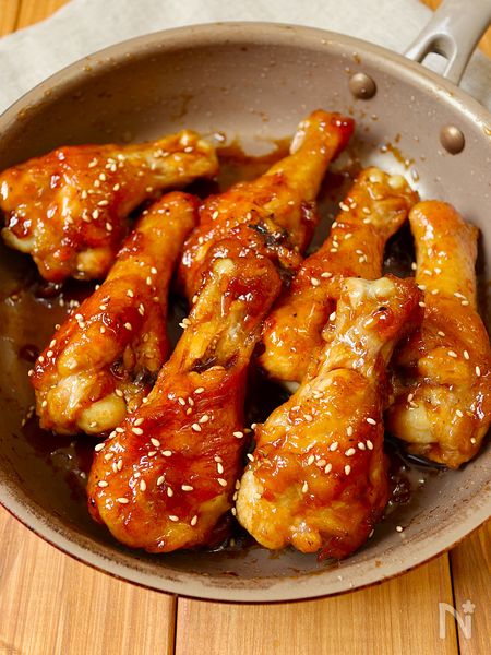 ワンパン10分！【鶏手羽元の照り焼き】甘辛ジューシー♩