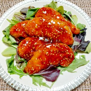 よっこの作ってみた!投稿(【揚げない×節約×満腹】鶏ささみの揚げないヤンニョムチキン)