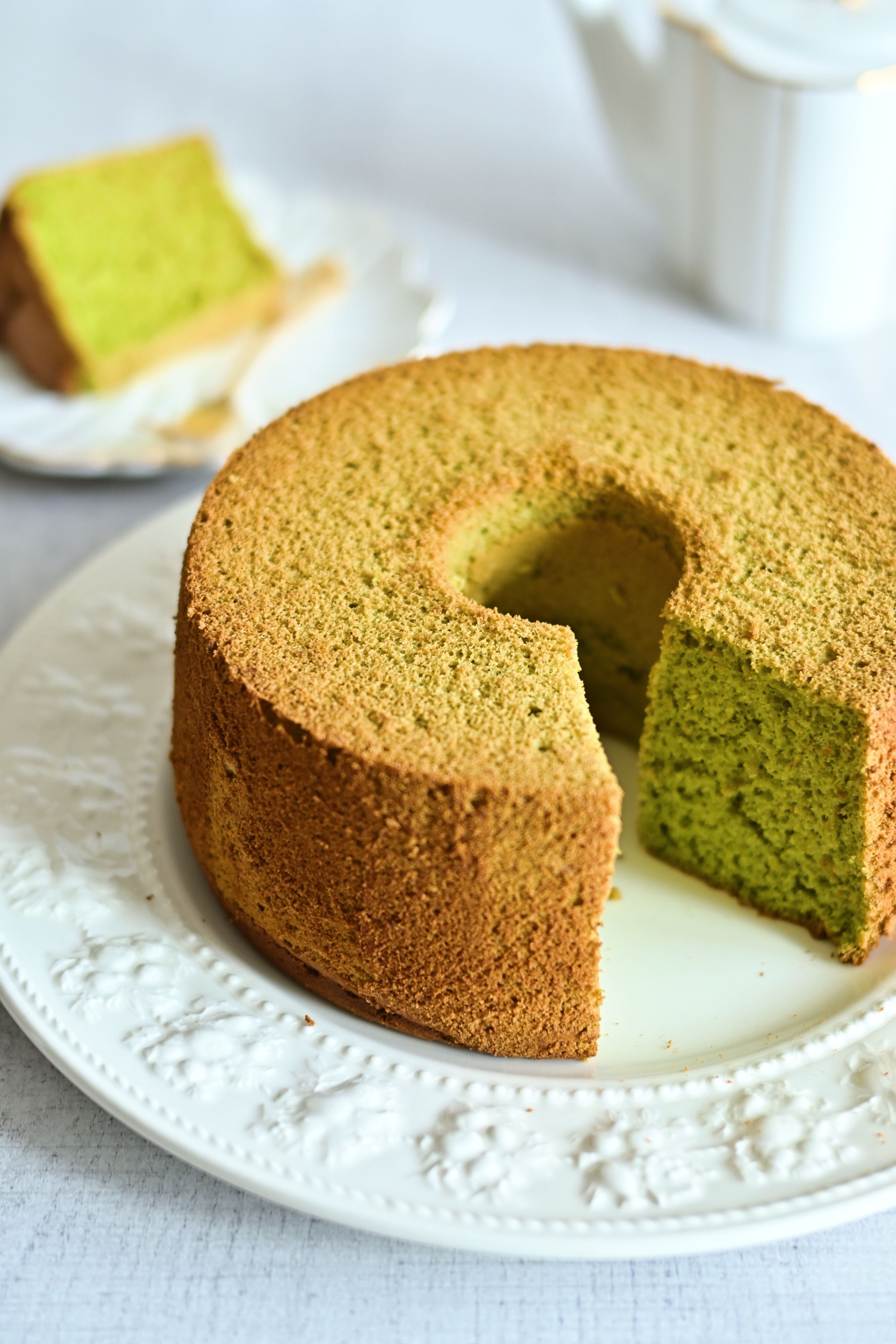 甘酒と抹茶の米粉シフォンケーキ【ノンオイル・砂糖少なめ】 | レシピ
