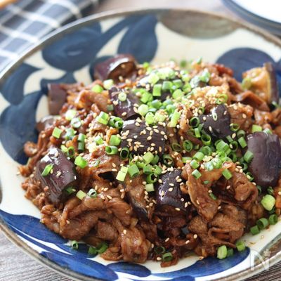 【なすと牛こまの甜麺醤炒め】調味料2つだけで味が決まる!