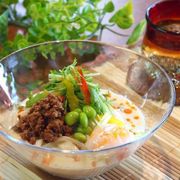 冷やし肉味噌うどん～まろやか豆乳スープ～