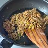納豆とひき肉の旨辛炒め丼の工程4