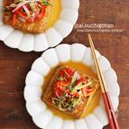 黄金比で簡単！丸ごと厚揚げとたっぷり野菜の南蛮漬け♡