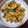 とももの作ってみた!投稿(ご飯が進む!ニンニクの芽たっぷり豚キムチ炒め)